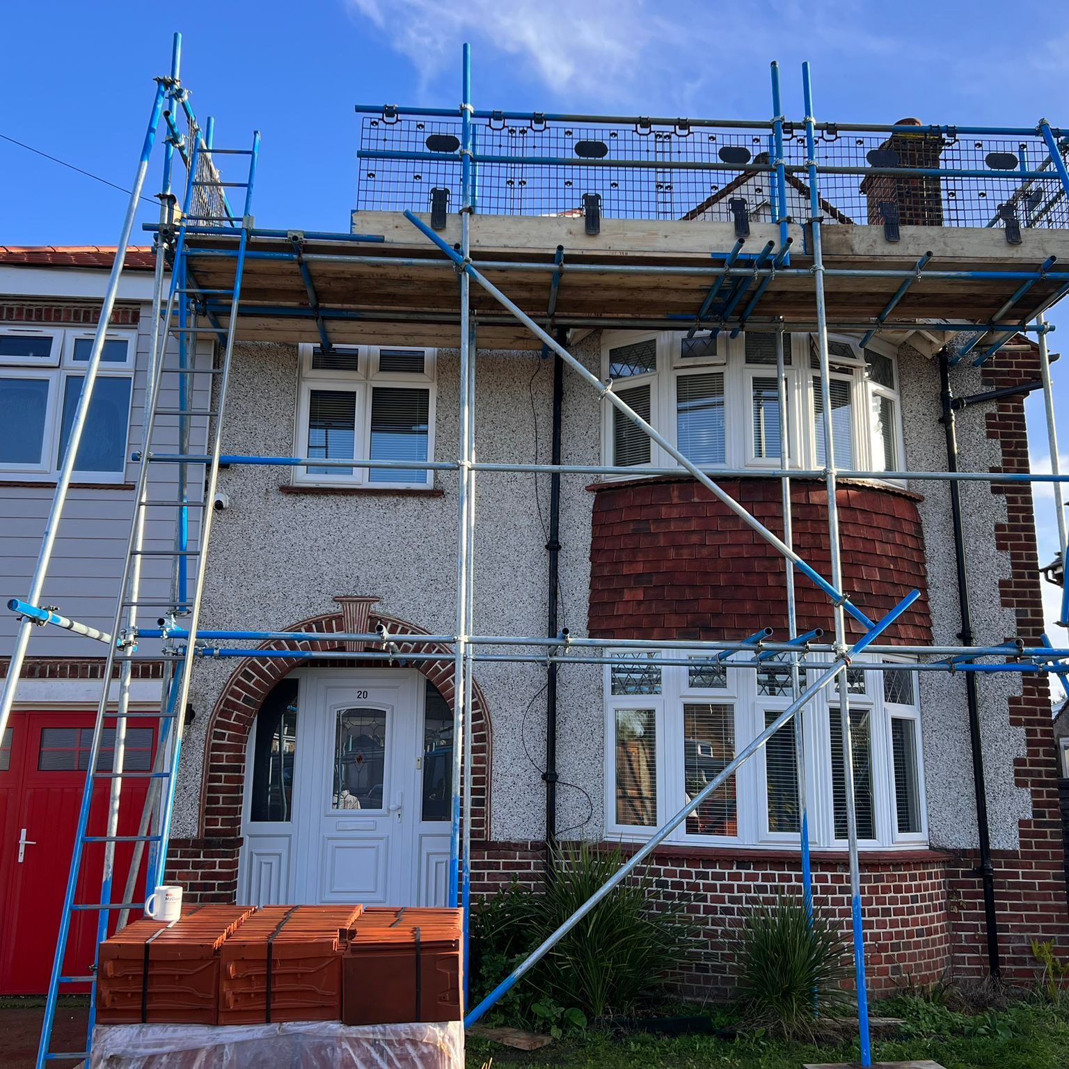 High-quality scaffolding in Stevenage ensuring safe working conditions at height.